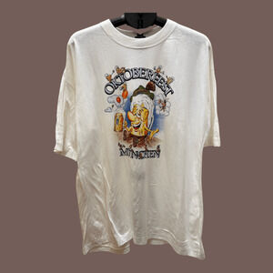 Oktoberfest Graphic T-Shirt | White | Size XXL | Vintage 90s